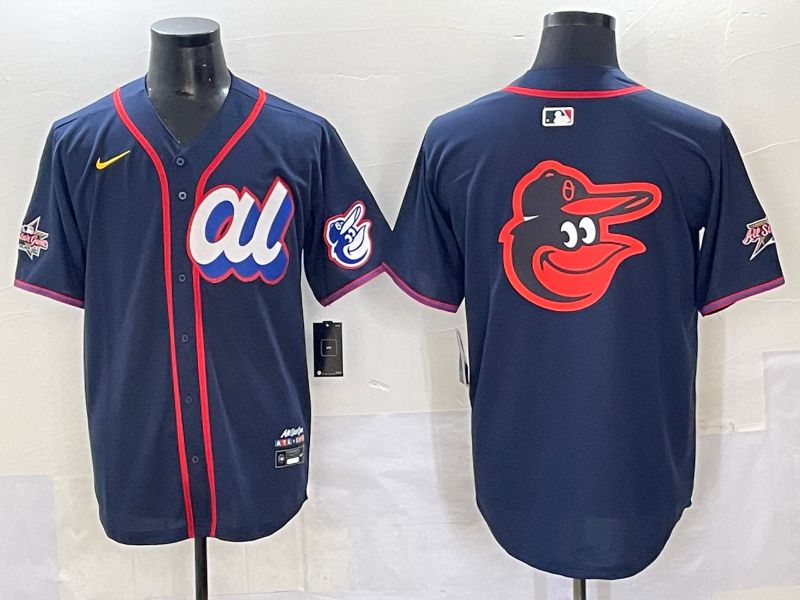 Men 2025 Baltimore Orioles Blank Drak Blue All star Nike MLB Jersey style 05